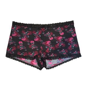 Natori Women's Pure Luxe Boyshorts Black Charm Print XXL New with Tags